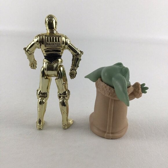 Star Wars Mandalorian The Child Cake Topper Toys C3PO Figures DecoPac Lot - Picture 6 of 7